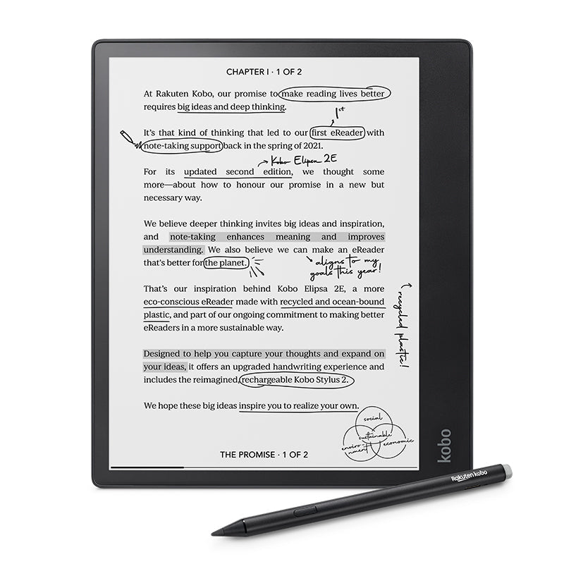 Kobo Elipsa 2E 本体 スタイラスペン付き Kobo Elipsa 2E eReader with Stylus (Black) – Challenger Singapore