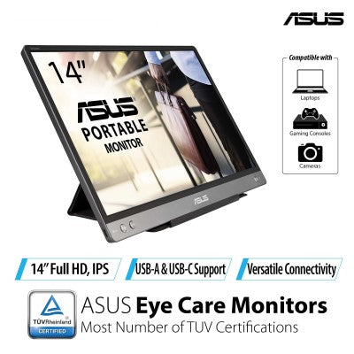 ASUS ZenScreen MB14AC Portable USB Monitor - 14'' FHD IPS USB-C