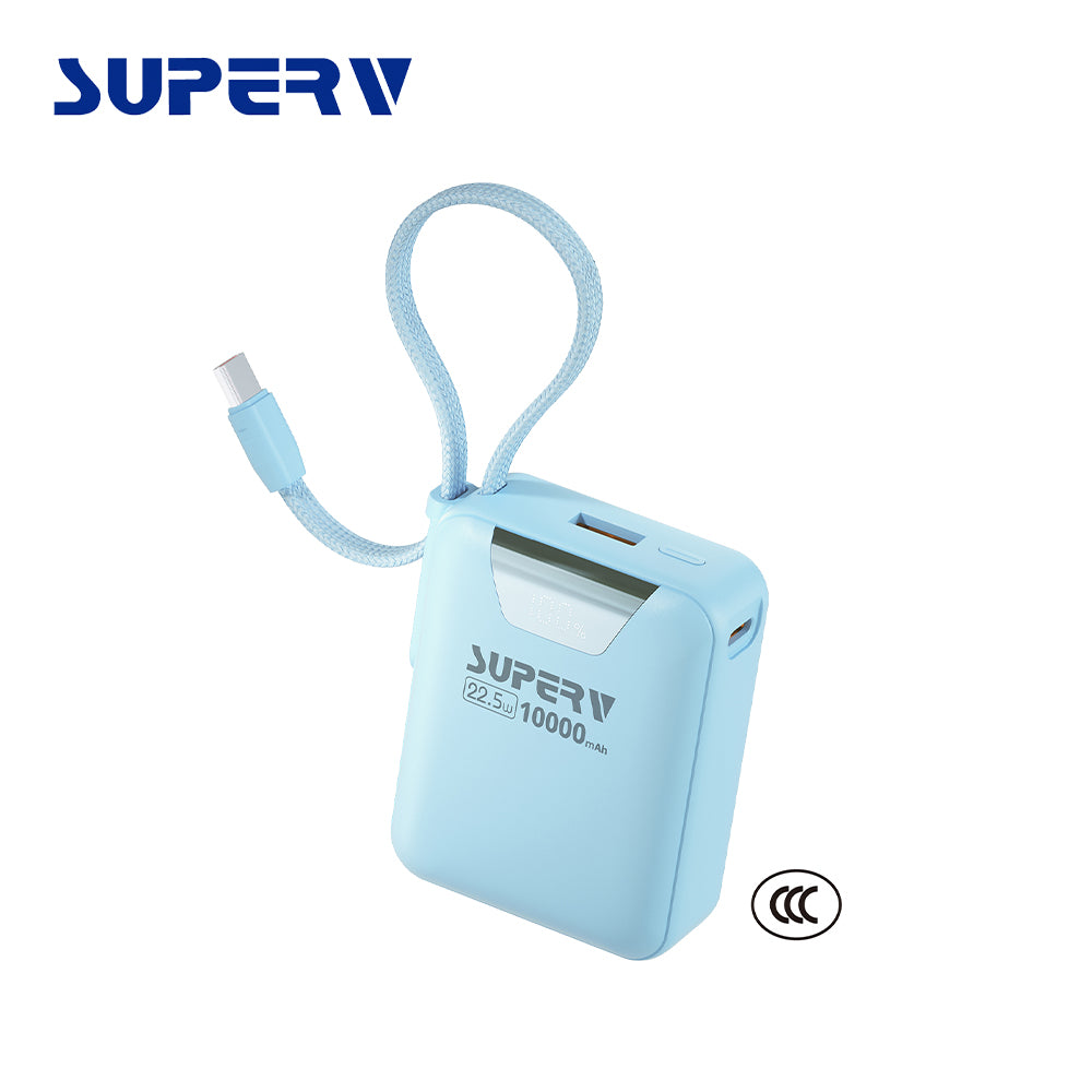 SuperV Power15 10000mAh CCC Power Bank (Blue) – Challenger Singapore