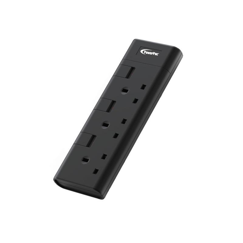 HIP UP POWER GUARD ブラック L・3Lサイズ PowerPac PP8553BK 13A 3 Gang Portable Switch Socket Outlet (Black