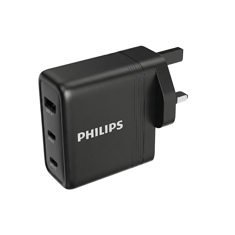 Philips DLP6332CB/05 100W GaN Wall Charger 2C1A (Black