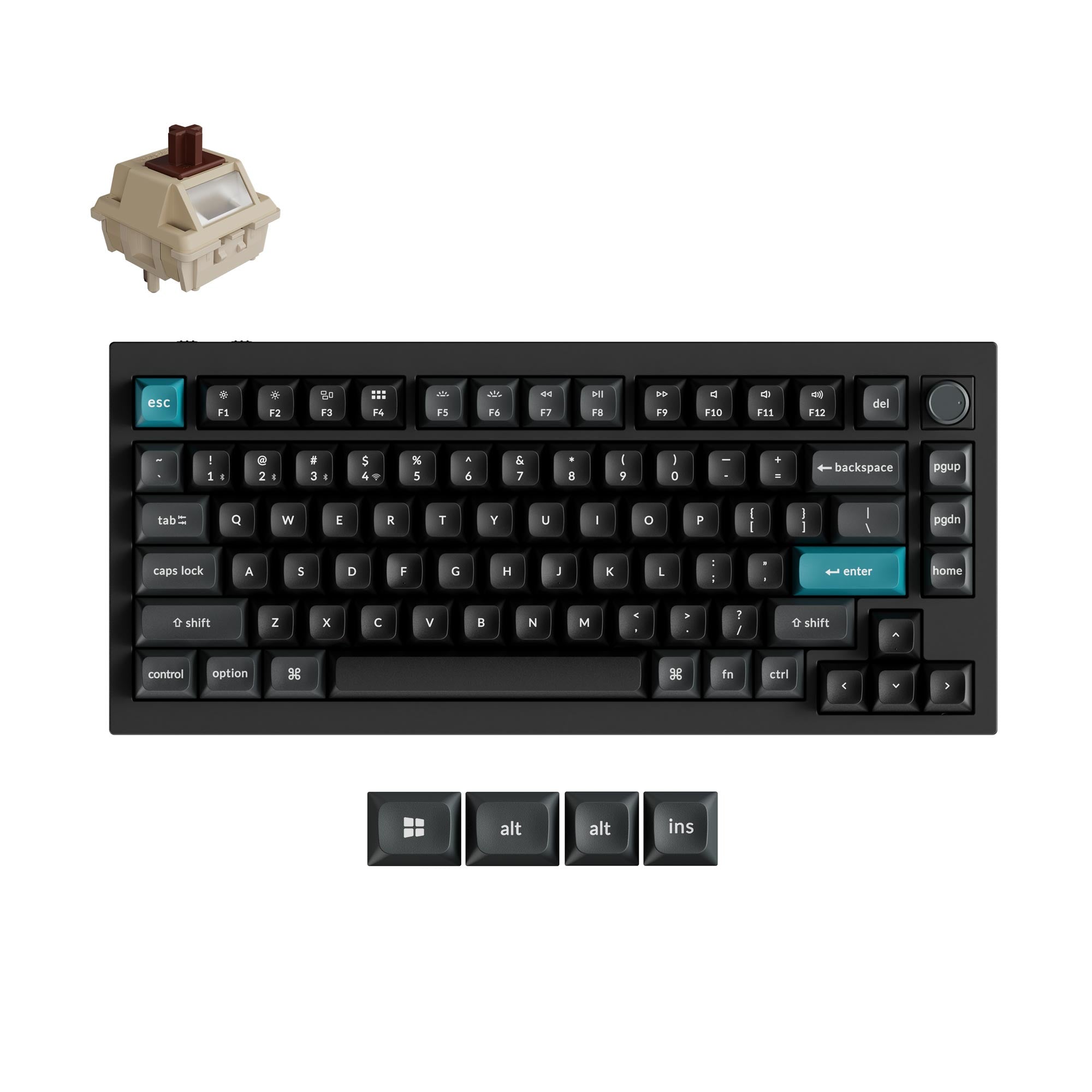 Keychron Q1 Ultra 8K ワイヤレスメカニカルキーボード Keychron Q1 Ultra 8K (Q1U-M3) Wireless Mechanical Keyboard Brown