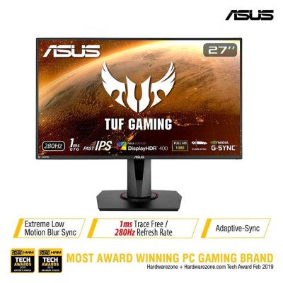 ASUS ゲーミングモニター　VG279QM 27インチ　IPS 280Hz Asus TUF Gaming VG279QM - 27-inch FHD 280Hz Fast IPS Gaming
