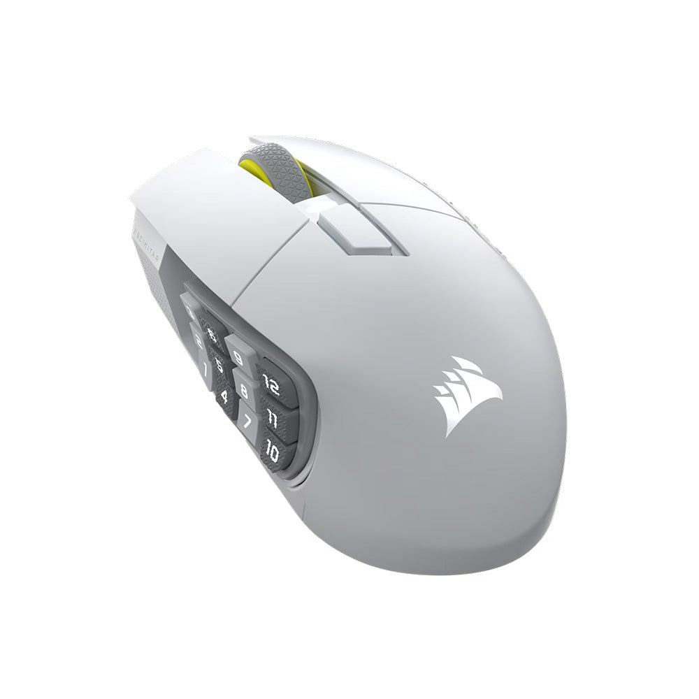 マウス・トラックボール CORSAIR SCIMITAR ELITE WIRELESS SE Corsair Scimitar Elite Wireless SE MMO Gaming Mouse (White