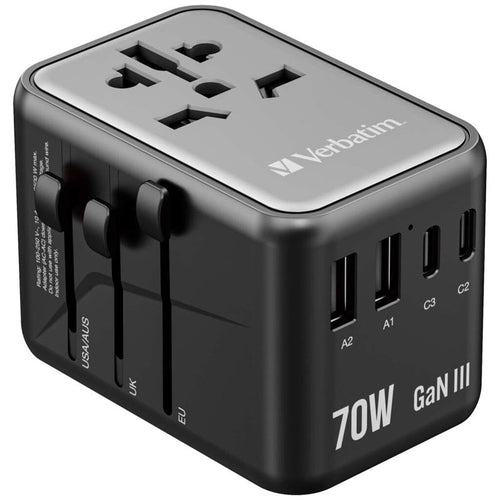 Verbatim (BOS) VM32124 GaN III Universal T.Adapter 3C2A PD70W