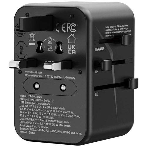 Verbatim (BOS) VM32124 GaN III Universal T.Adapter 3C2A PD70W