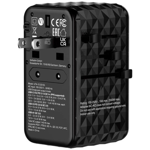 Verbatim (BOS) VM32125 GaN III 140W Universal T.Adapter