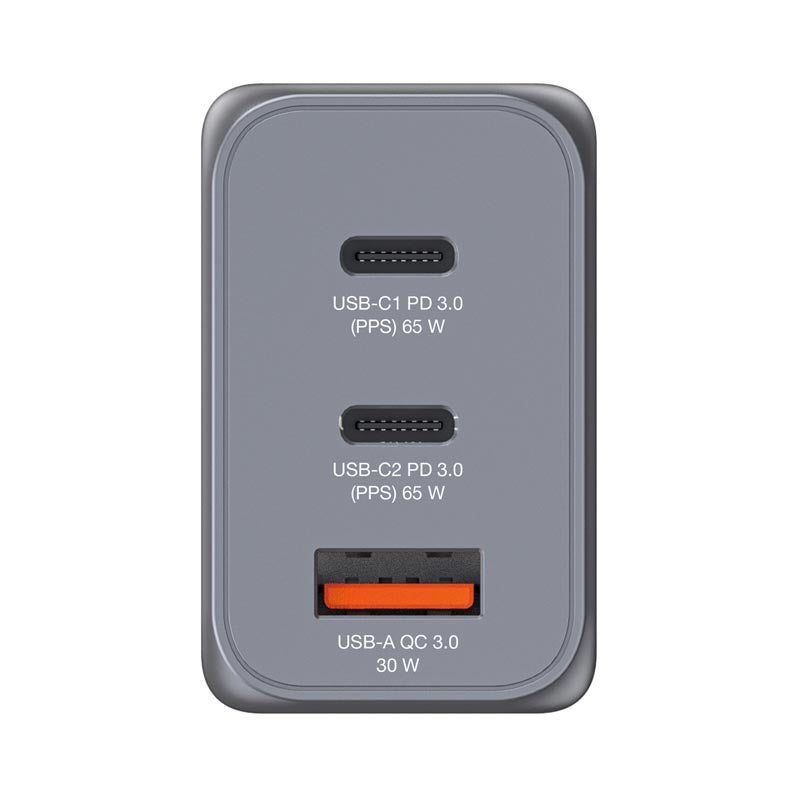 Verbatim (BOS) VM32201 GaN Charger 3 Port 65W 1A2C EU/UK/US