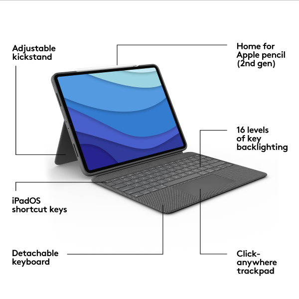 Logitech Combo Touch for iPad Pro 12.9-inch 6th Gen 920-010215