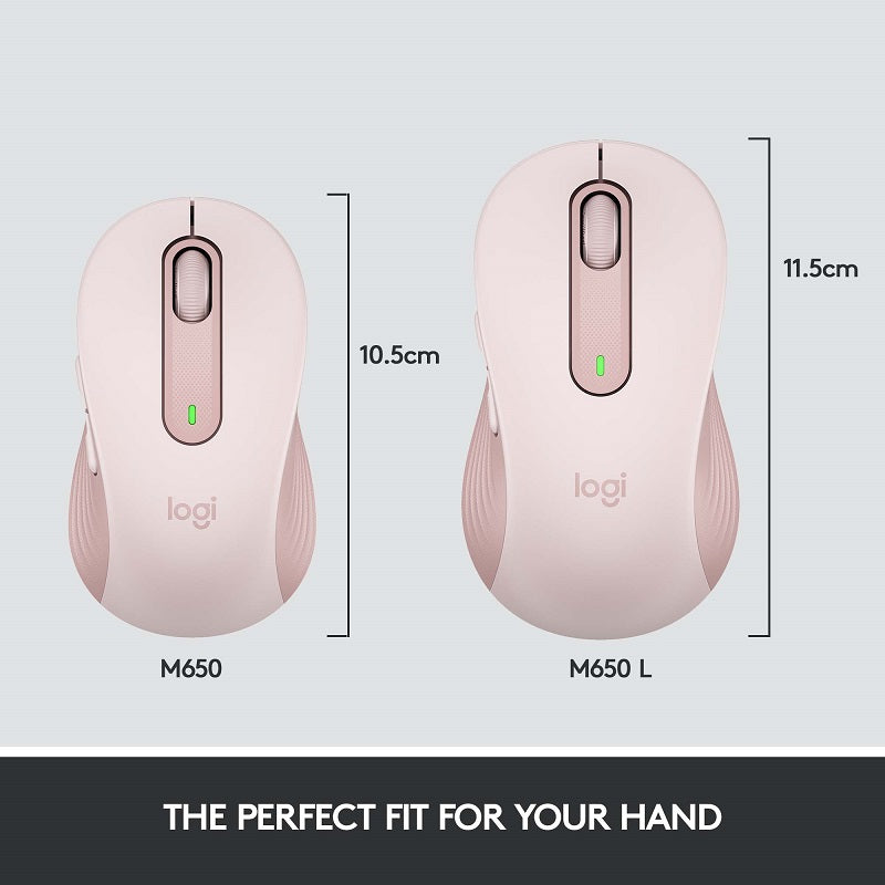 Logitech Signature M650 Wireless Mouse (M - Rose)