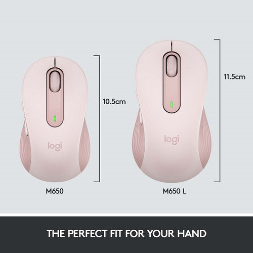 Logitech Signature M650 Wireless Mouse (M - Rose)