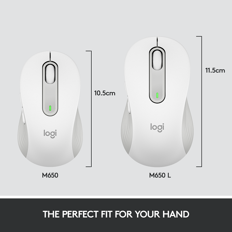 Logitech Signature M650 Wireless Mouse (M - White)