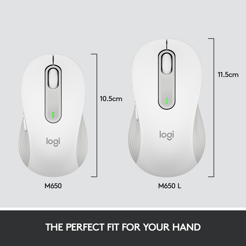 Logitech Signature M650 Wireless Mouse (M - White)