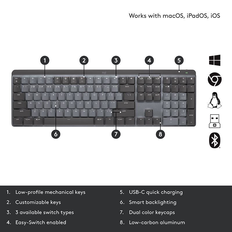 Logitech MX Mechanical Keyboard - Tactile