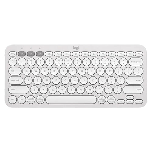 Logitech Pebble Keys 2 K380S, Multi-Device Bluetooth Keyboard (White)