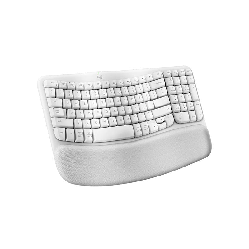 Logitech Wave Keys Ergonomic Wireless Bluetooth Keyboard (Off White)