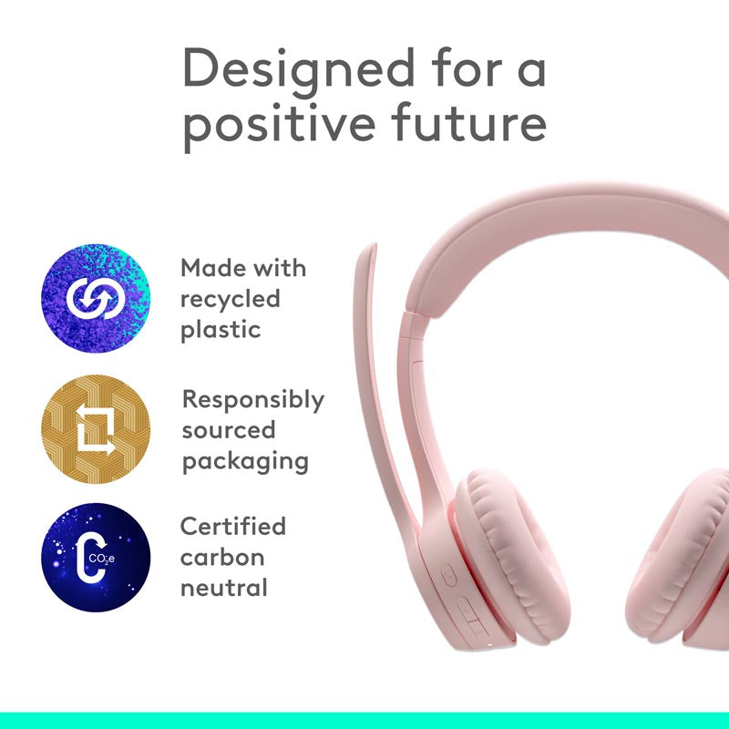 Logitech Zone 300 Wireless Headset (Rose)