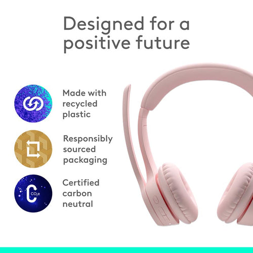 Logitech Zone 300 Wireless Headset (Rose)