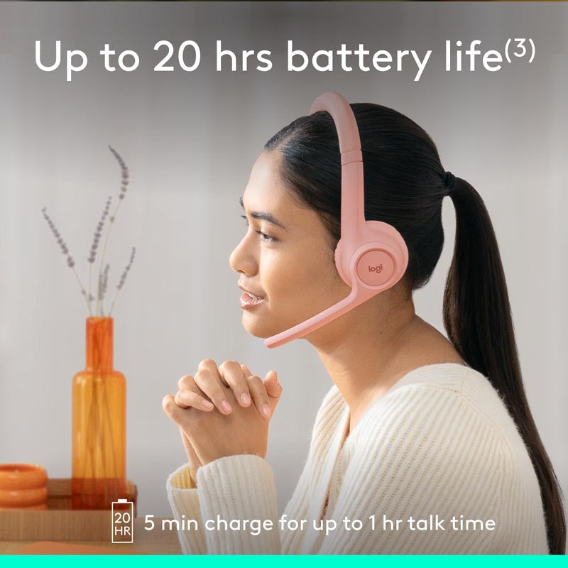 Logitech Zone 300 Wireless Headset (Rose)