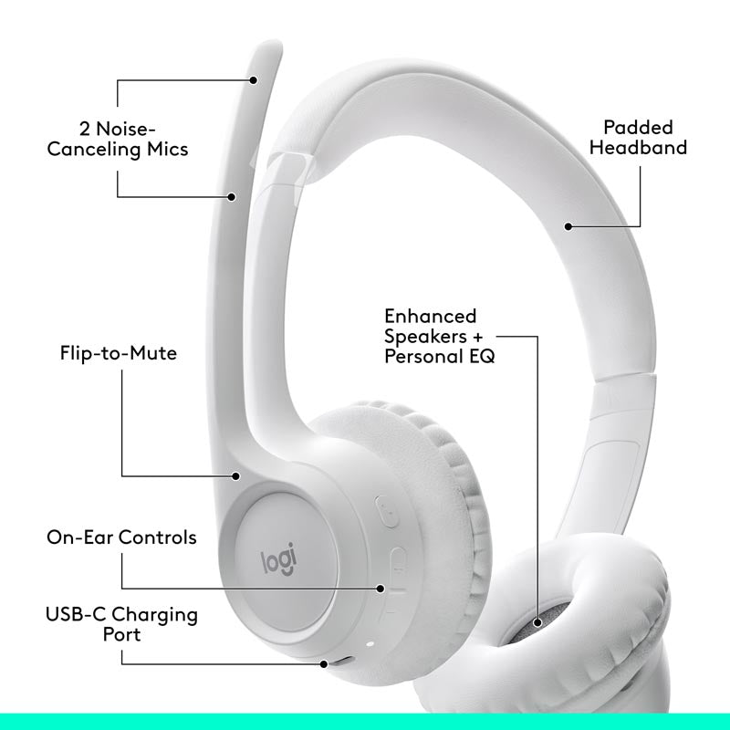 Logitech Zone 300 Wireless Headset (Off White)