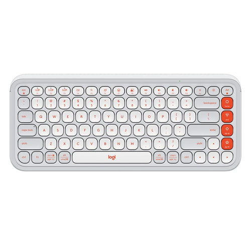 Logitech POP Icon Keys Wireless Bluetooth Keyboard (White)