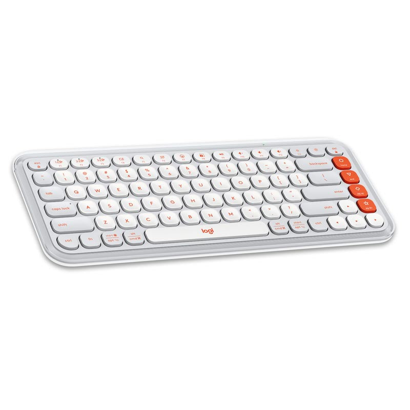 Logitech POP Icon Keys Wireless Bluetooth Keyboard (White)