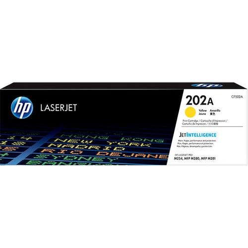 HP 202A Yellow Original LaserJet Toner Cartridge (CF502A)