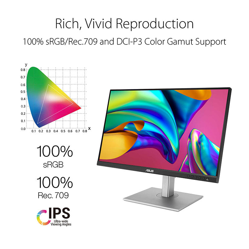 ASUS ProArt Display PA278CV Professional Monitor - 27 QHD IPS 100% sRGB
