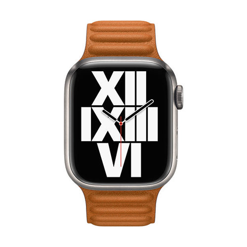 41mm Leather Link (Golden Brown) - M/L