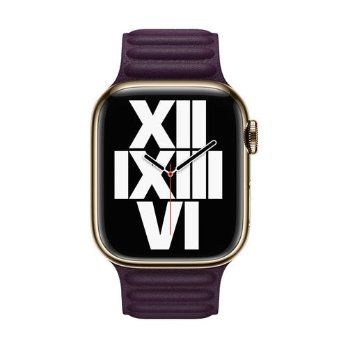 41mm Leather Link (Dark Cherry) - M/L