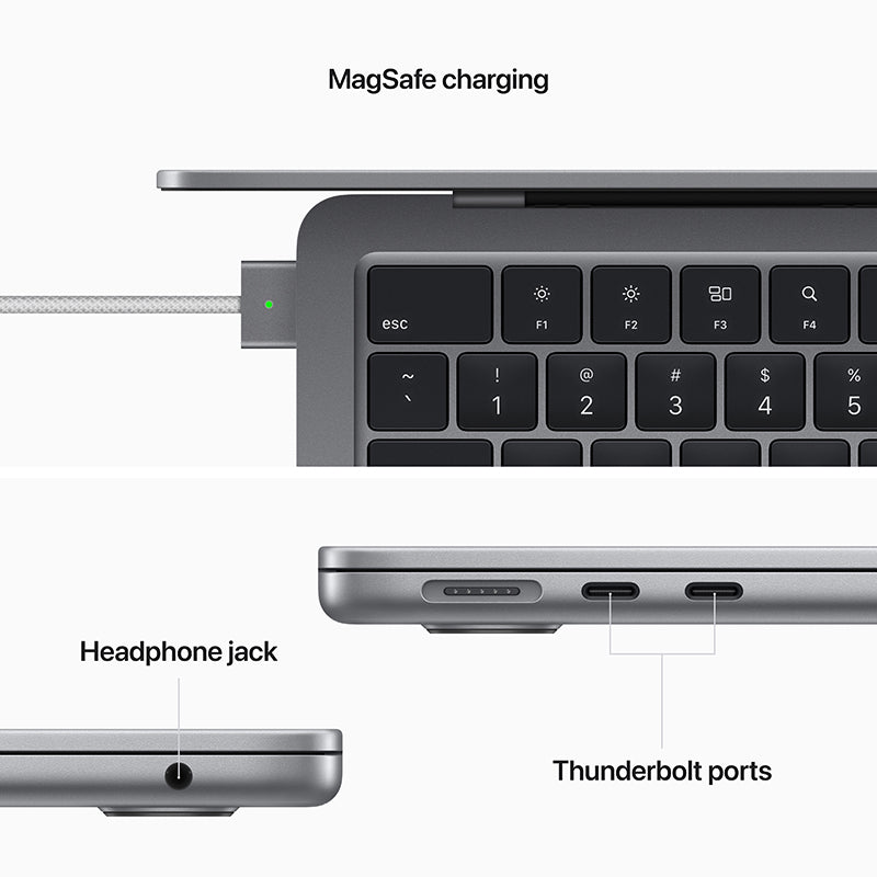 MacBook Air 13-inch Space Grey M2 with 8-core CPU and 10-core GPU