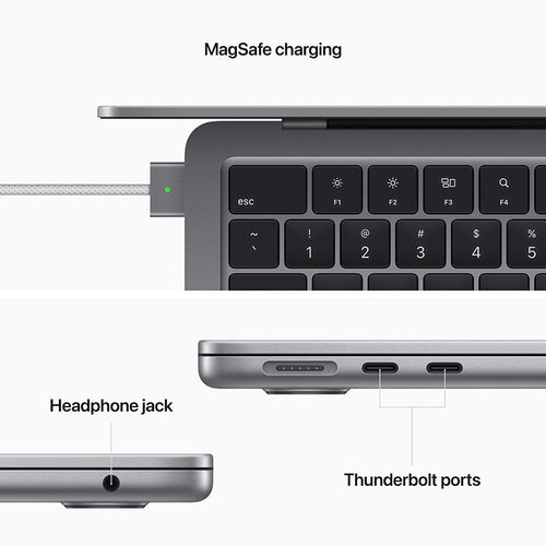 MacBook Air 13-inch Space Grey M2 with 8-core CPU and 10-core GPU, 8GB RAM, 512GB [MLXX3ZP/A]