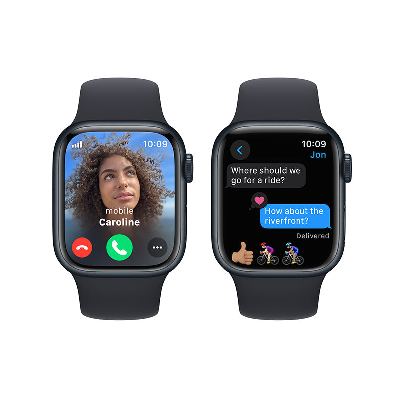 Apple Watch Series 9 GPS + Cellular 41mm Midnight Aluminium Case with Midnight Sport Band - M/L