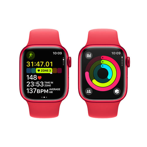 Apple Watch Series 9 GPS + Cellular 41mm (PRODUCT)RED Aluminium Case with (PRODUCT)RED Sport Band - M/L