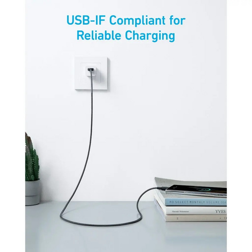 Anker A81H6H21 322 PowerLine USB A to USB C Fast Charging 1.8M (White)