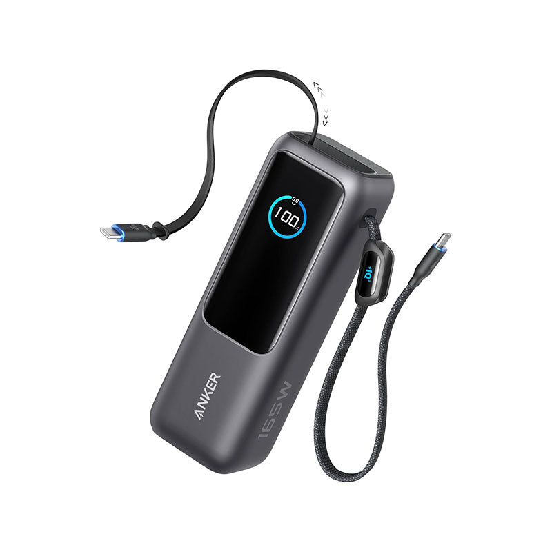 Anker A1695H11-BK 25000mAh PD165W with Built-in and Retractable