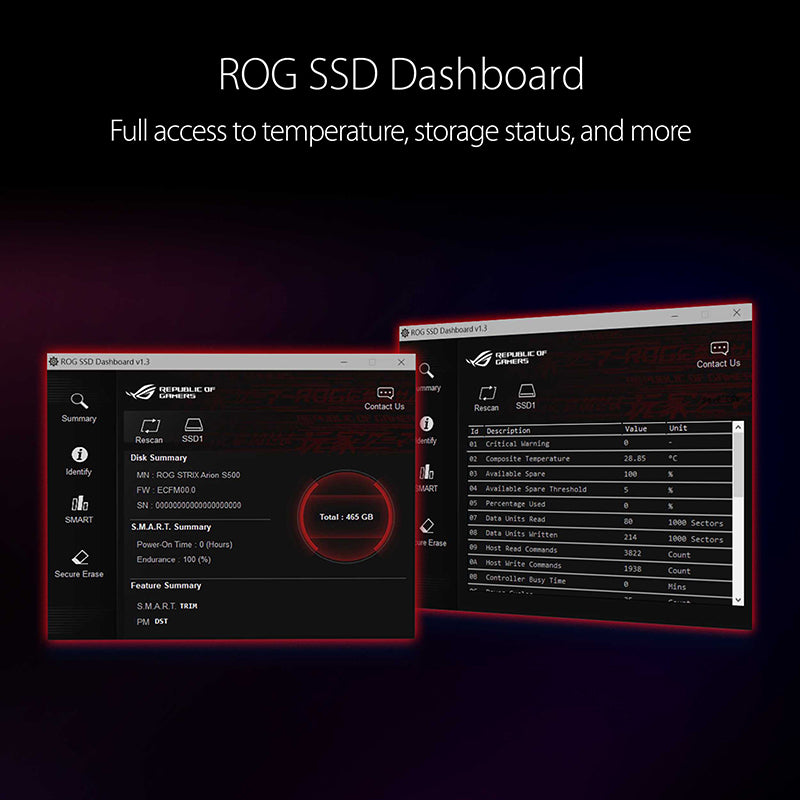 Asus ROG Strix Arion S500 ESD-S1C with 500GB SSD