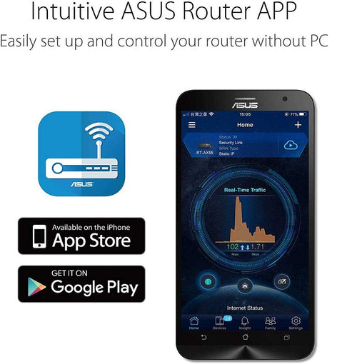ASUS RT-AX1800HP AX1800 Dual Band WiFi 6 Router