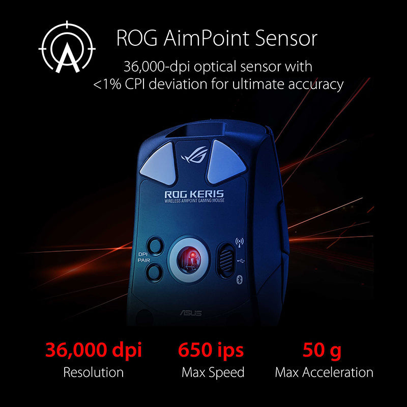 Asus P709 ROG Keris Wireless AimPoint Gaming Mouse (Black)