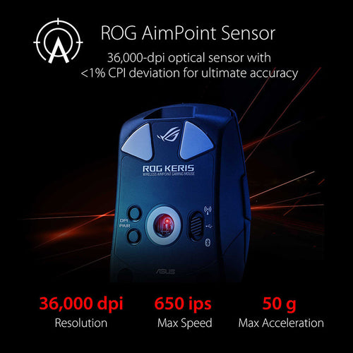 Asus P709 ROG Keris Wireless AimPoint Gaming Mouse (Black)
