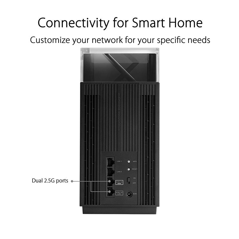 Asus ZenWiFi Pro ET12 WiFi 6E AX11000 Black Tri-band Mesh WiFi (2-Pack)