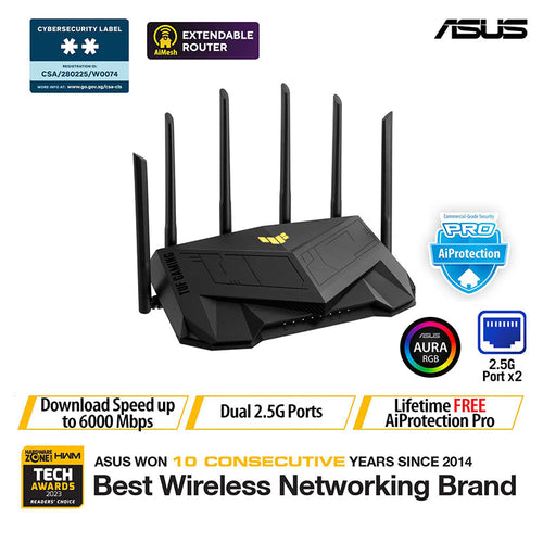 Asus TUF-AX6000 Dual Band WiFi 6 Gaming Router