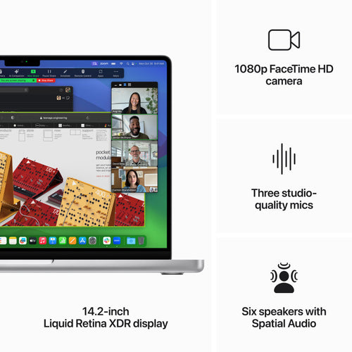 MacBook Pro 14-inch Apple M3 Pro chip with 12‑core CPU and 18‑core GPU, 18GB RAM, 1TB SSD - Silver [MRX73ZP/A]