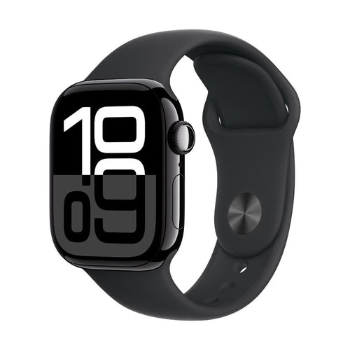 Apple Watch Series 10 GPS 42mm Jet Black Aluminium Case with Black Sport Band M/L