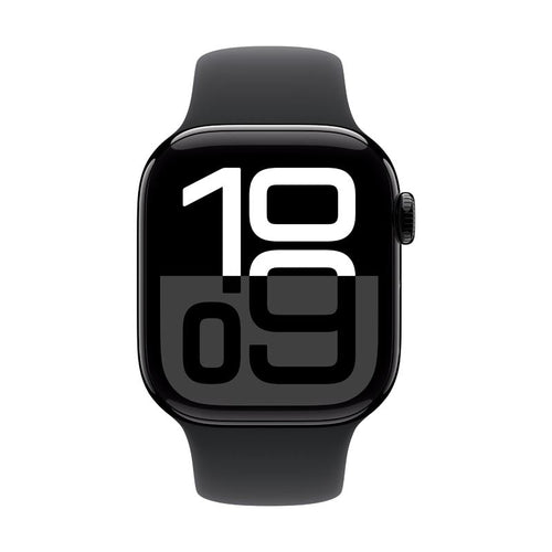 Apple Watch Series 10 GPS 42mm Jet Black Aluminium Case with Black Sport Band M/L