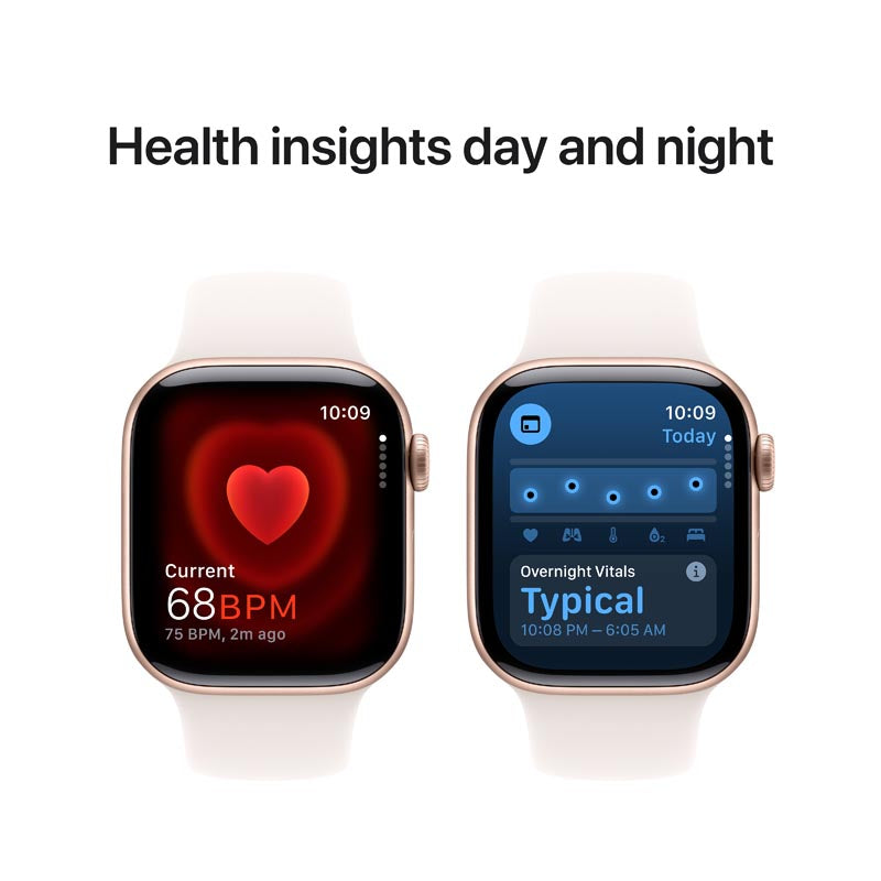 Apple Watch Series 10 GPS 42mm Rose Gold Aluminium Case with Light Blush Sport Band S/M