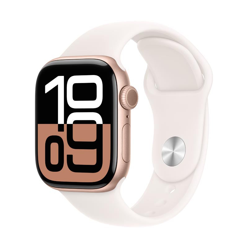 Apple Watch Series 10 GPS 42mm Rose Gold Aluminium Case with Light Blush Sport Band M/L