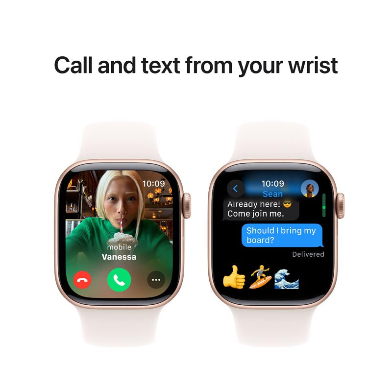 Apple Watch Series 10 GPS 42mm Rose Gold Aluminium Case with Light Blush Sport Band M/L