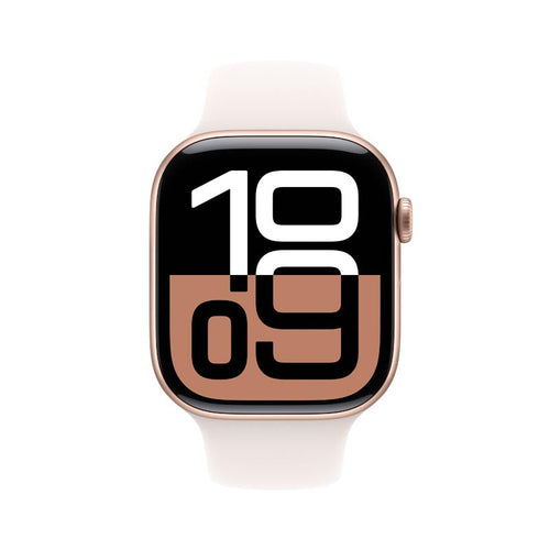 Apple Watch Series 10 GPS + Cellular 46mm Rose Gold Aluminium Case with Light Blush Sport Band M/L