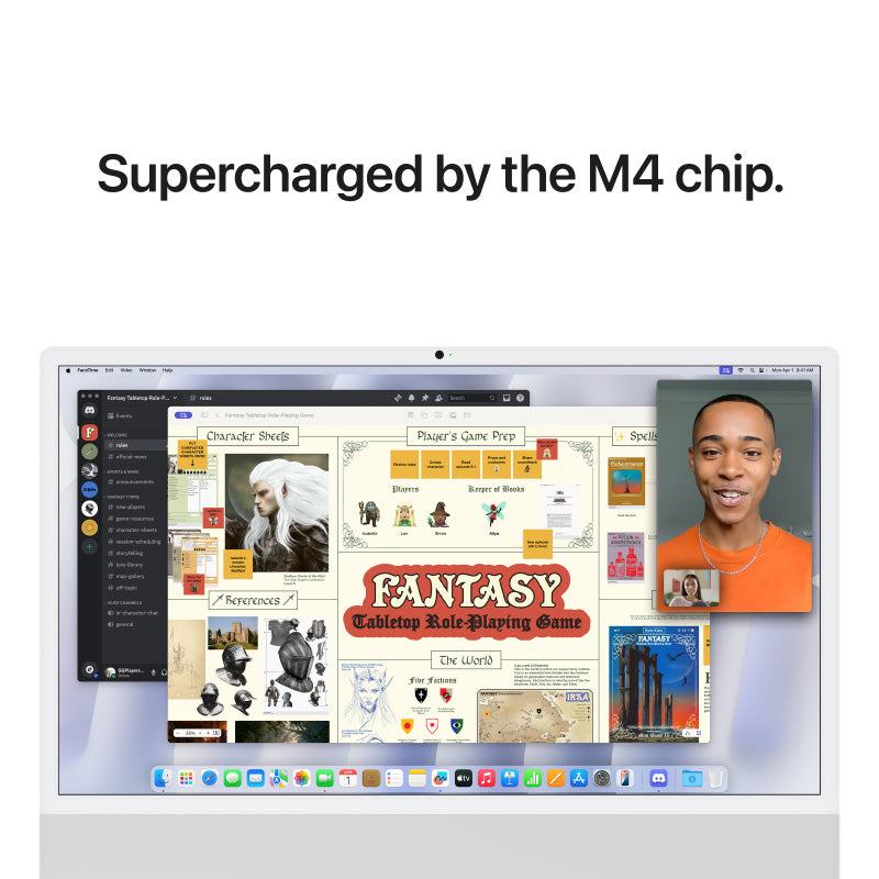 24-inch iMac with Retina 4.5K display: Apple M4 chip with 8-core CPU and 8-core GPU, 16GB, 256GB SSD - Silver [MWUC3ZP/A]